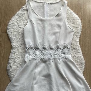 H&M detailed lace white dress